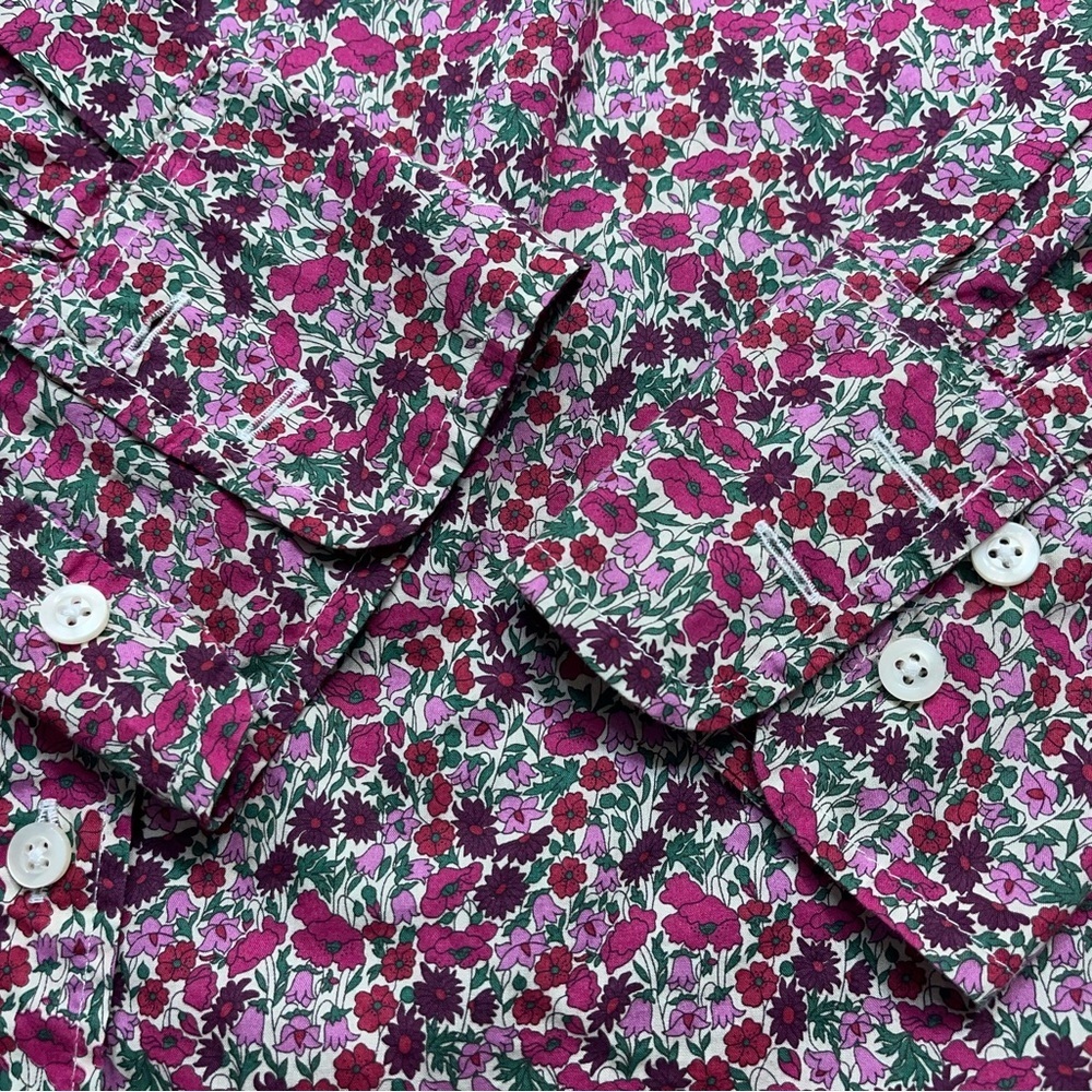 Liberty Art Fabrics for J. Crew Top Womens Size 00 Blouse Button Down Collared - Picture 8 of 13